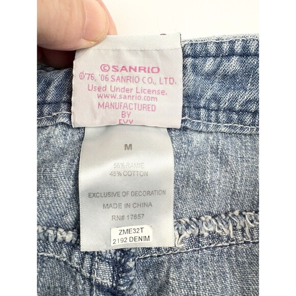 Vintage Hello Kitty Sanrio Denim Skirt Vest Two Piece Girls Outfit Y2K Medium - Picture 12 of 14